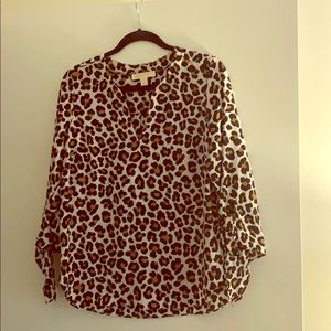 Michael Kors Leopard Print Top